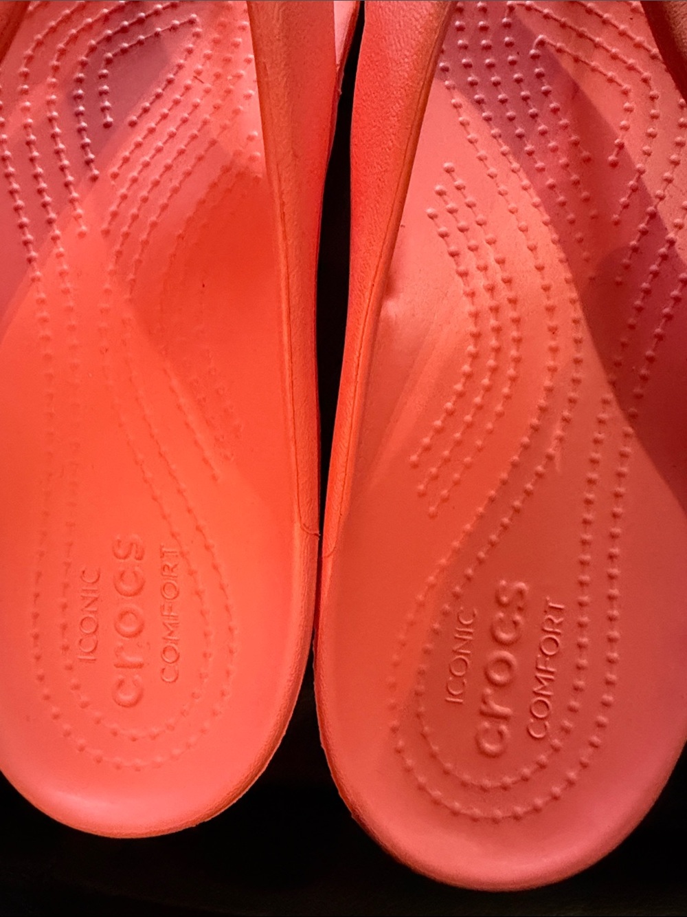 CROCS Coral Foam Flip Flop Sandals - Picture 3 of 3